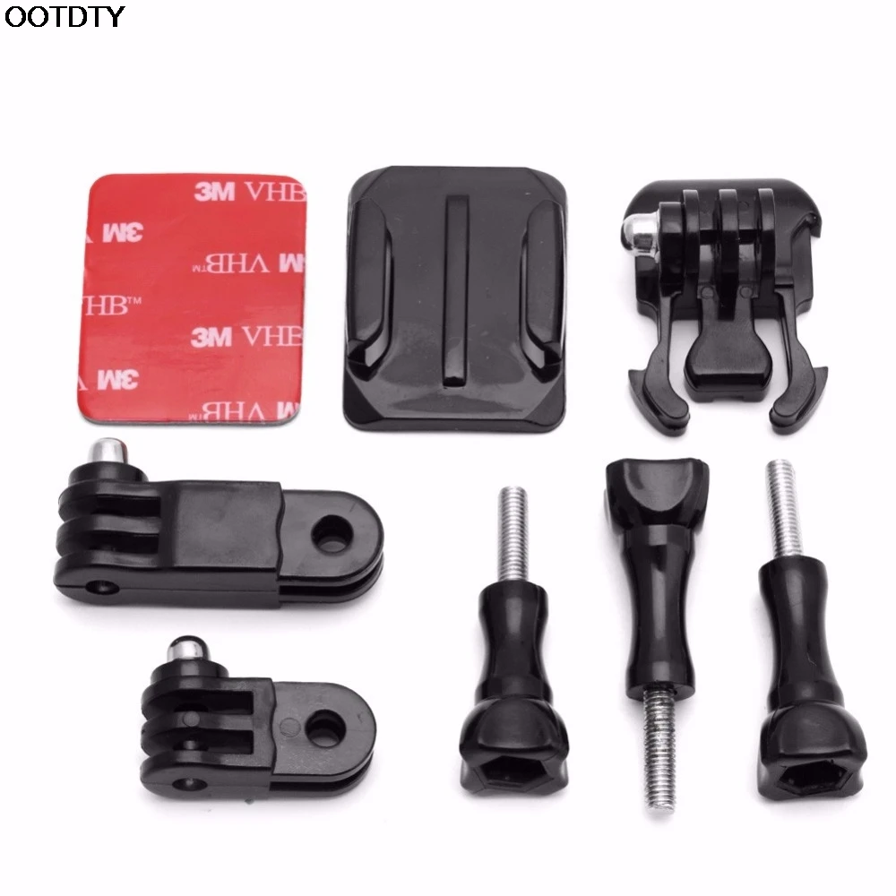 Изогнутая Регулировка клейкий шлем Боковое крепление комплект для камеры GoPro Hero 4