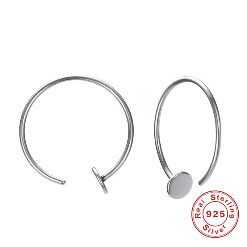 BOAKO Classic Round Silver Hoop Earrings 925 Sterling Circle for Women Earings Piercings Jewellery brincos | Украшения и