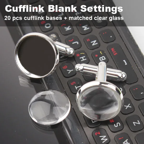 Запонки заготовок Настройки запонки лотки с серебряным покрытием Медь