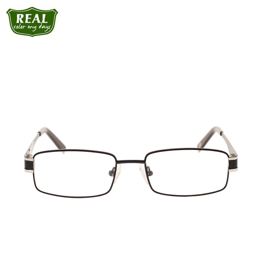 Мужская оптическая оправа винтажная металлическая прямоугольной формы из