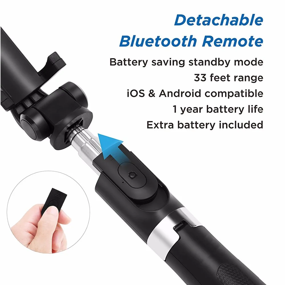 Duszake монопод Bluetooth селфи палка с контроллером мини штатив для iPhone смартфонов
