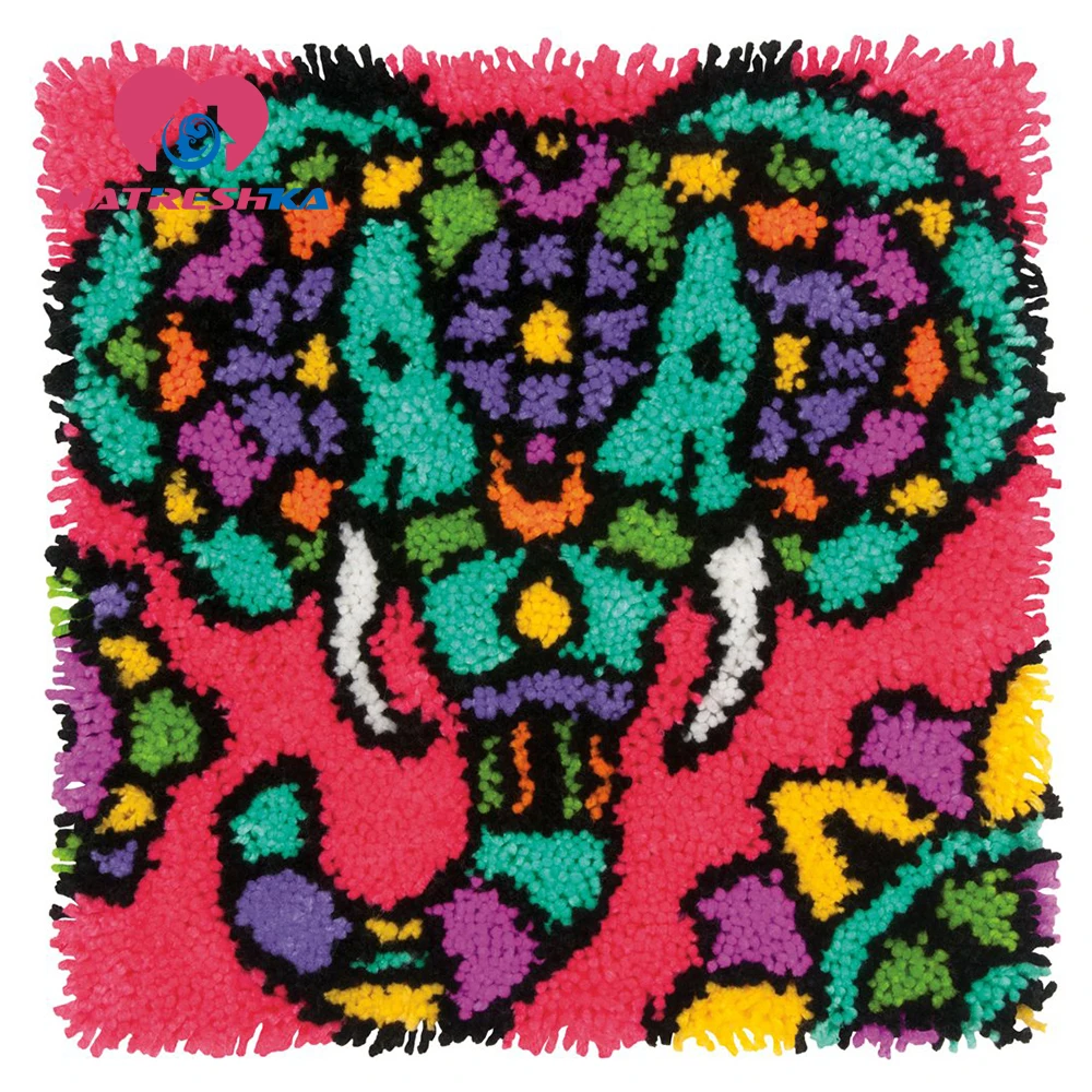 Сделай Сам ручная работа слон ковер вышивка набор для рукоделия 3d защелка крючок