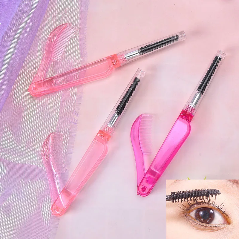 1Pc New Double-headed Antibacterial Foldable Mascara Wands Applicator Wand Brushes Eyelash Comb Beauty Makeup Tool | Красота и