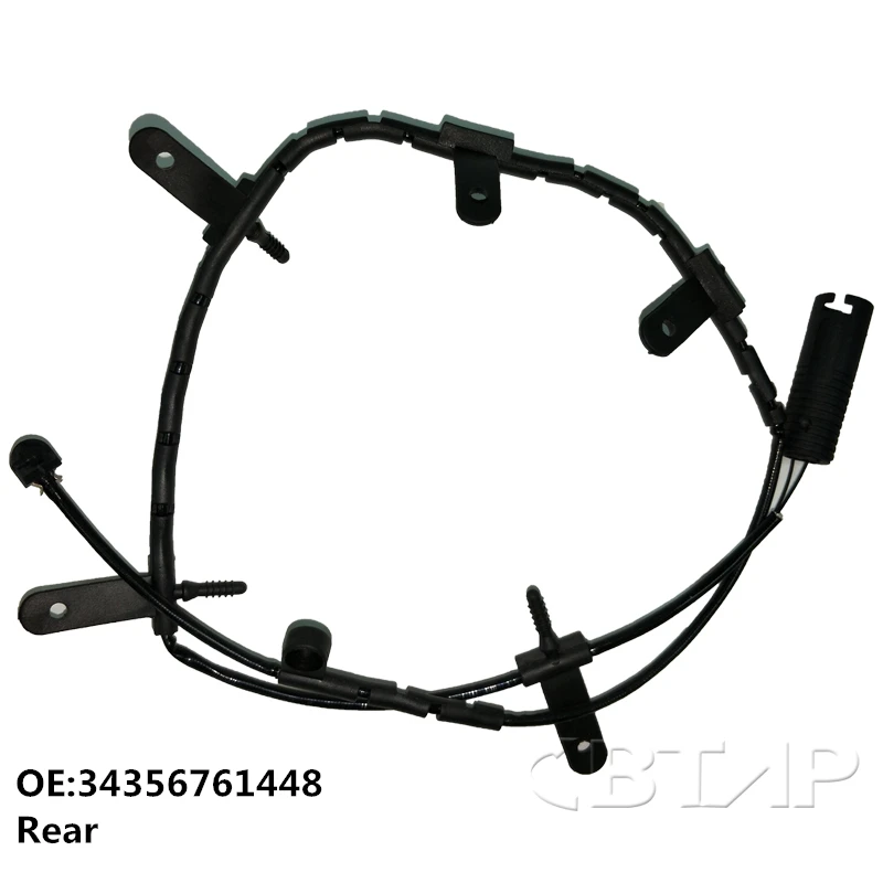 BTAP New 2 Pcs Rear+Front Brake Pads Sensor For Mini Cooper R50 R52 R53 L4 1.6L 2003-2008 34356761448 34356761447