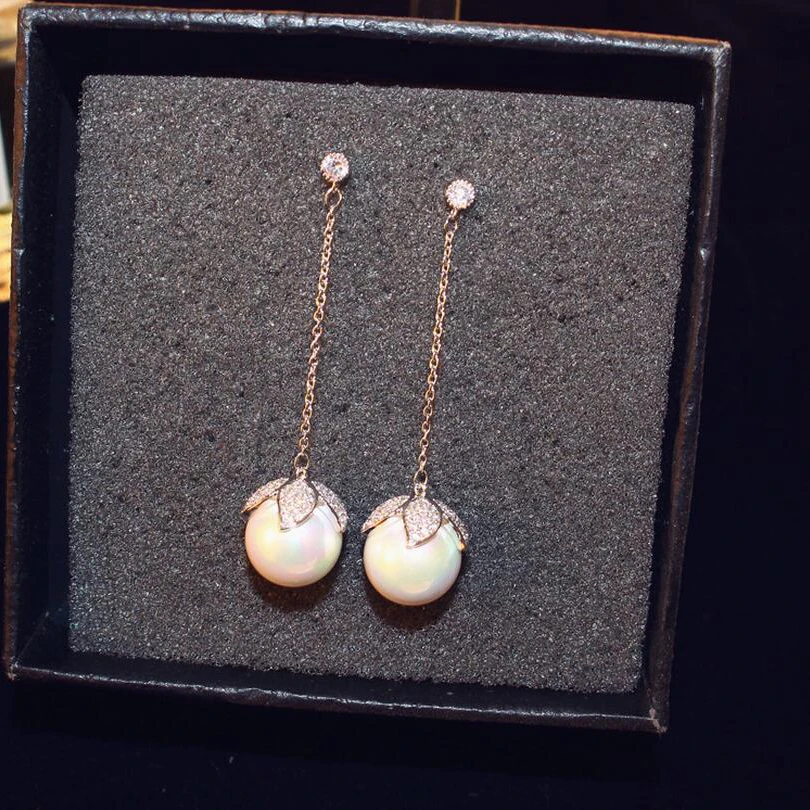 

Модные ювелирные изделия, имитация жемчуга, висячие серьги с кисточками, имитация жемчуга, длинные серьги, жемчужные Висячие серьги для сва...