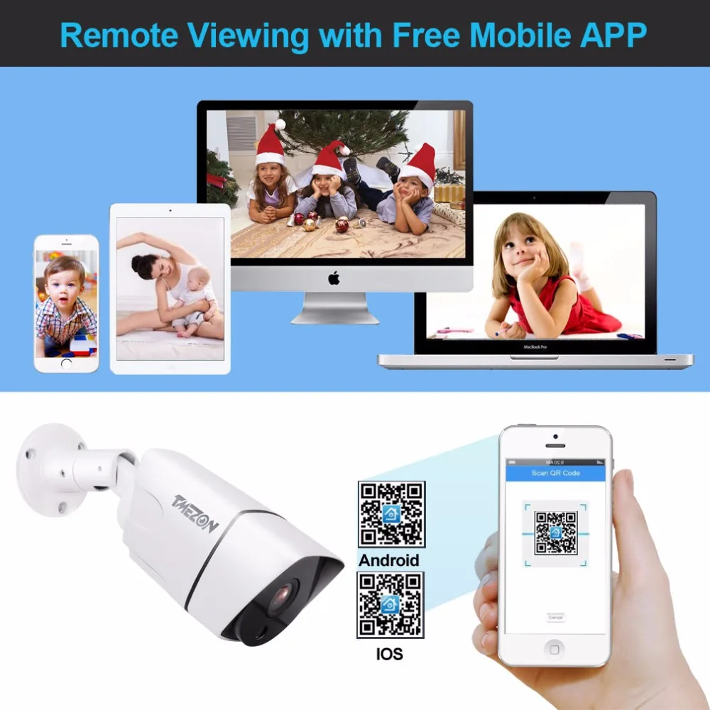 Tmezon HD 8CH 4.0MP DVR NVR HVR видеонаблюдения Видео регистраторы системы 4 шт. 4.0Mp открытый