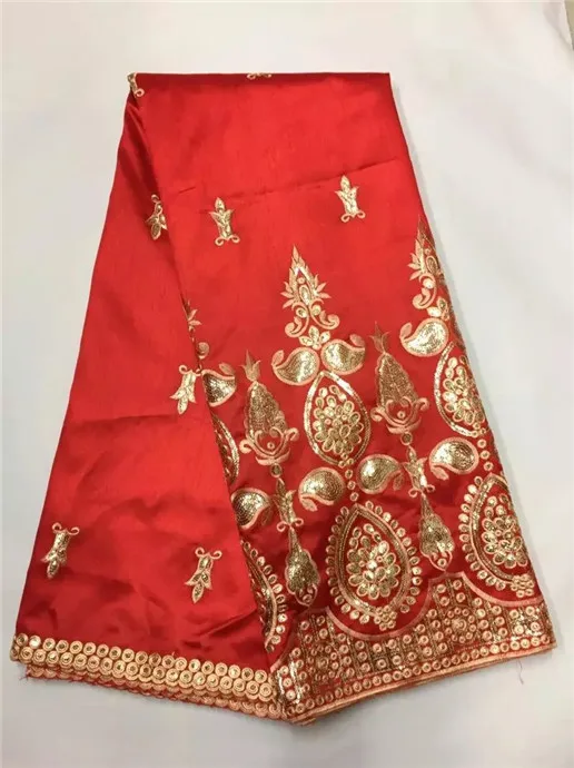 Королевский синий Джордж кружевная ткань с блузкой расшитая блестками