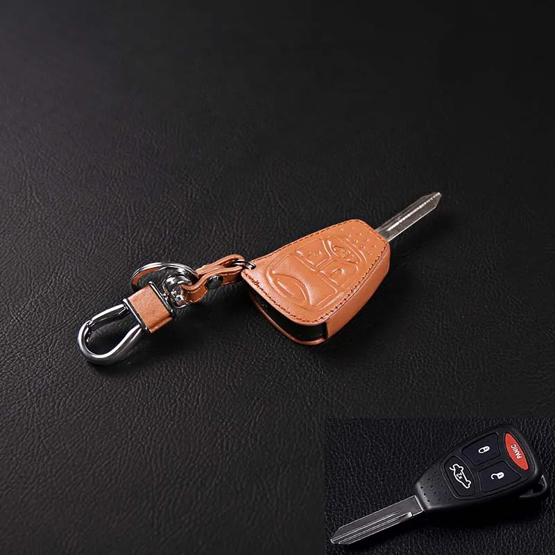 High Quality genuine leather car key cover styling fit for Jeep wrangler Compass Liberty | Автомобили и мотоциклы