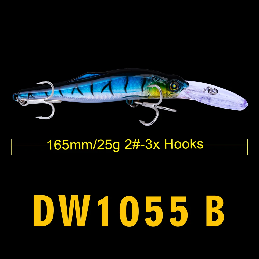 6PC Plastic 6 Colors Hard Fishing Lures 25g-0.88oz Wobblers 16.5cm-6.5&quot With 2# Hooks Tackle 2018 New Arrival | Спорт и
