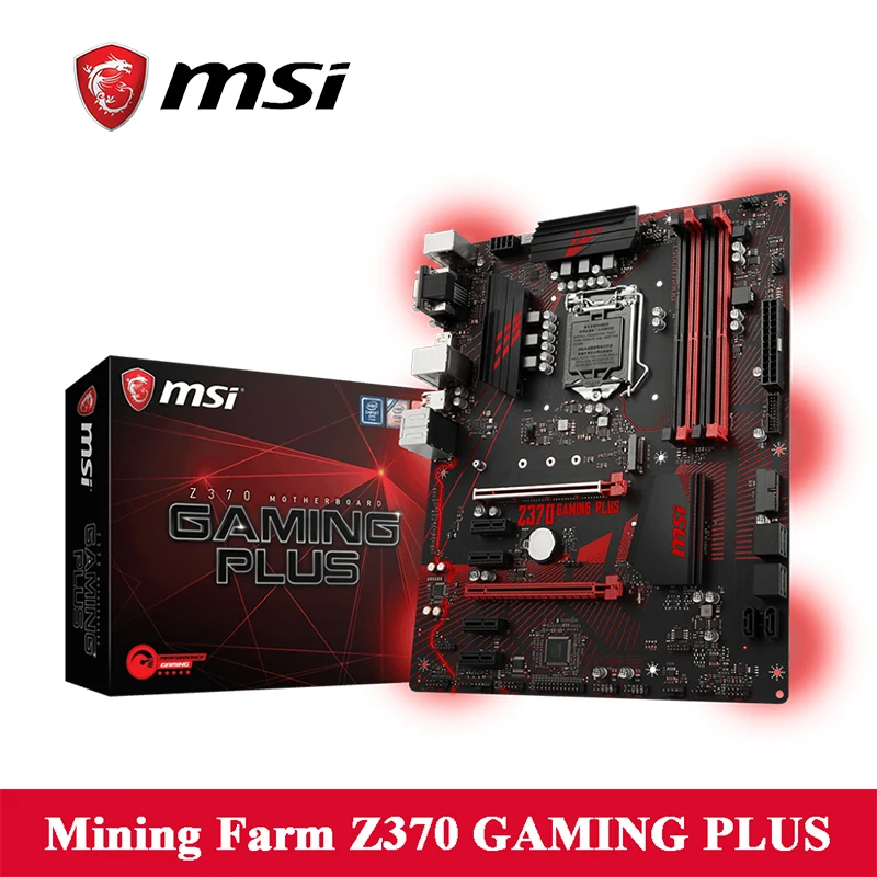 MSI Z370 игровой плюс Материнская плата Intel Чипсет 4xDDR4 слотов памяти 6xsata 6 ГБ/сек.