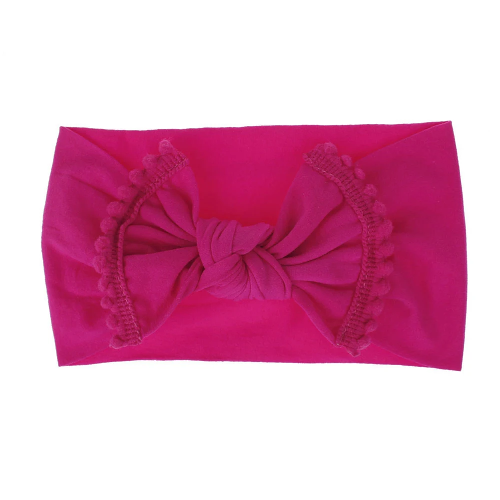 hot pink Новинка года; брендовая повязка на голову для новорожденных и маленьких девочек; повязка на голову с большим бантом и кроликом; тюрбан; аксессуары для волос; подарки для малышей; От 0 до 6 лет - Цвет: hot pink