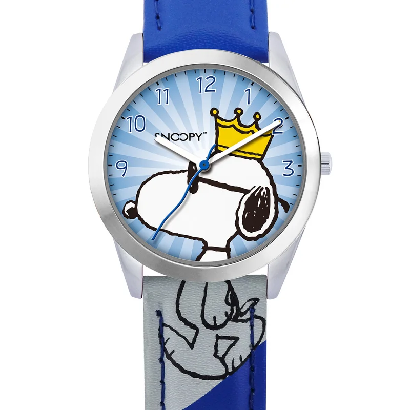 Топ бренд SNOOPY официальный для мальчиков и девочек детские часы водонепроницаемый мультфильм Король Джо крутые милые часы Япония Кварцевые Relogio Faminino 784