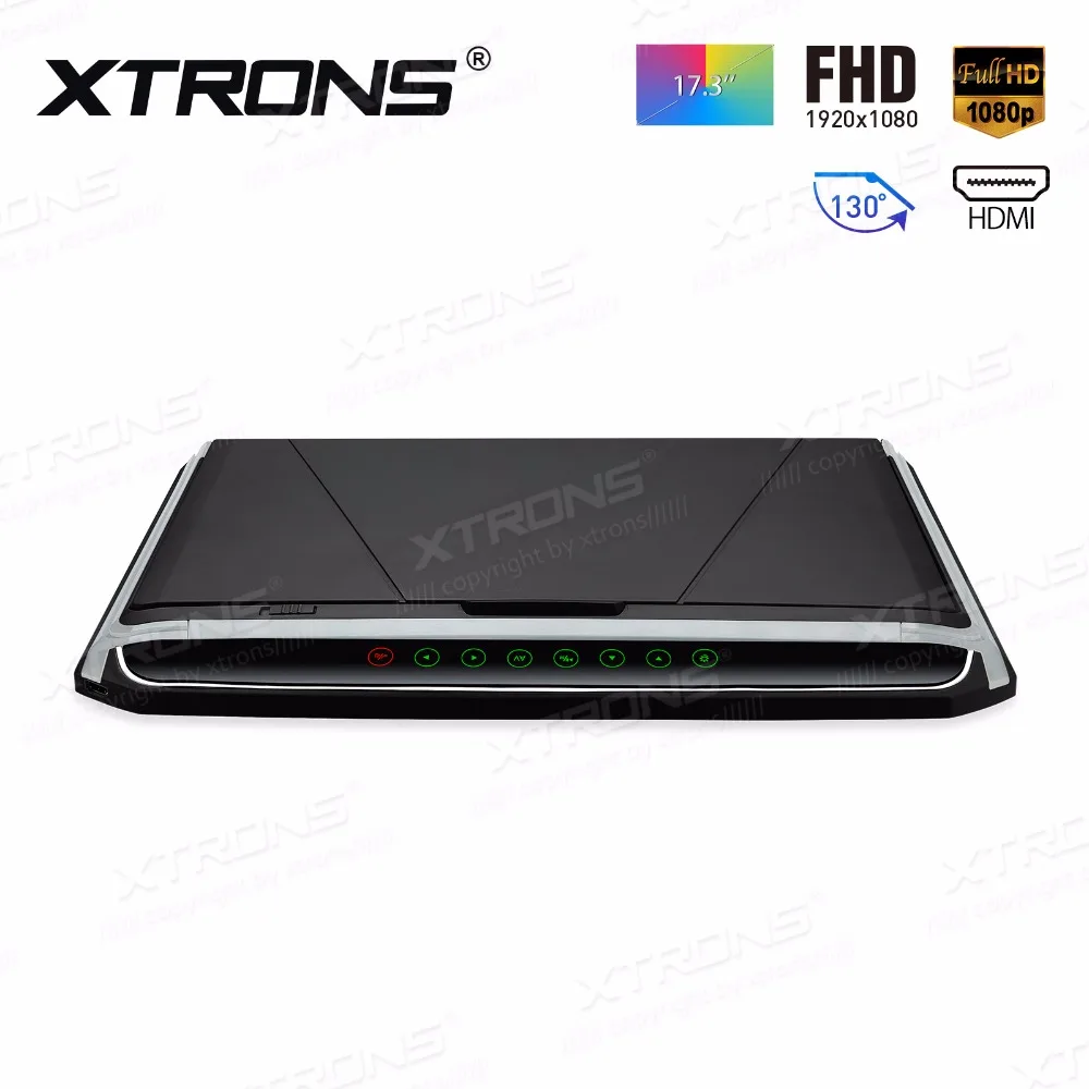 XTRONS 17 3 &quotАвтомобильная крыша Plarer FHD 1920*1080 P HD видео MPV на крыше монитор HDMI IR FM +