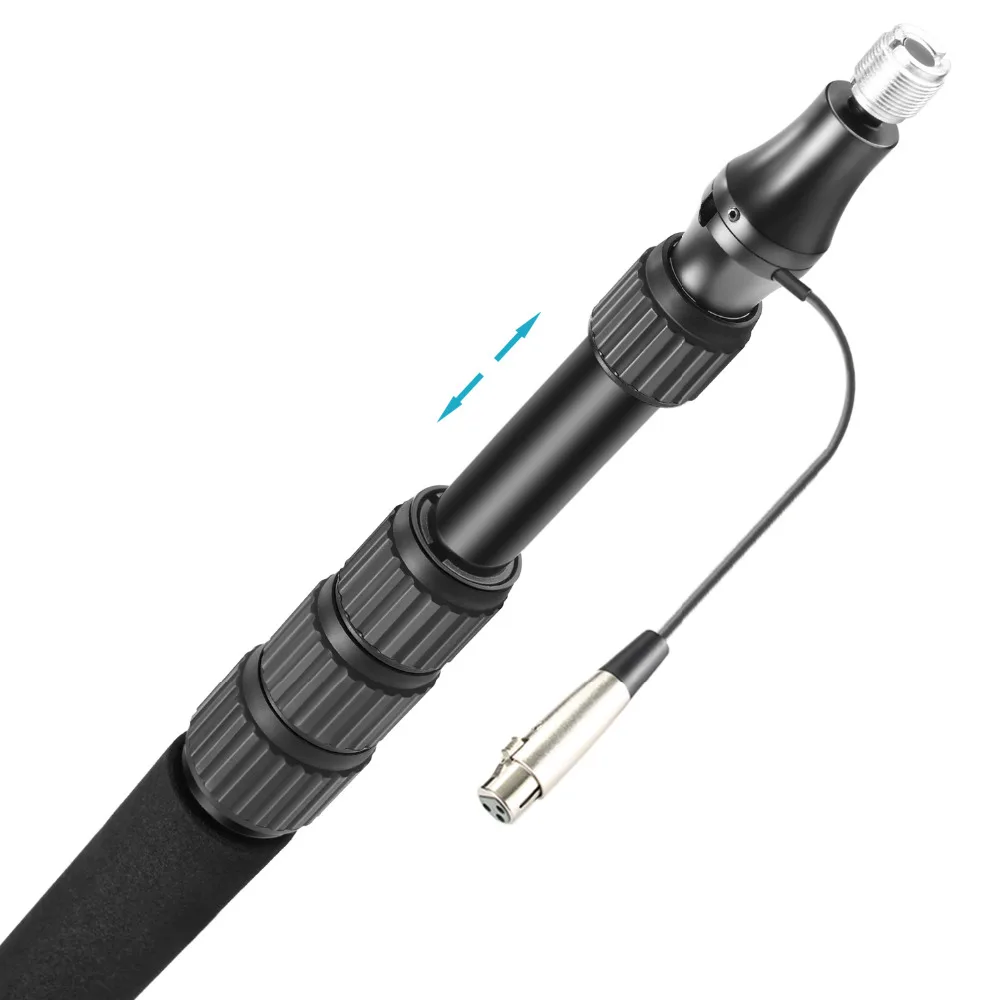Neewer микрофон стрела со встроенным XLR кабелем 5 секционный выдвижной с захватами и