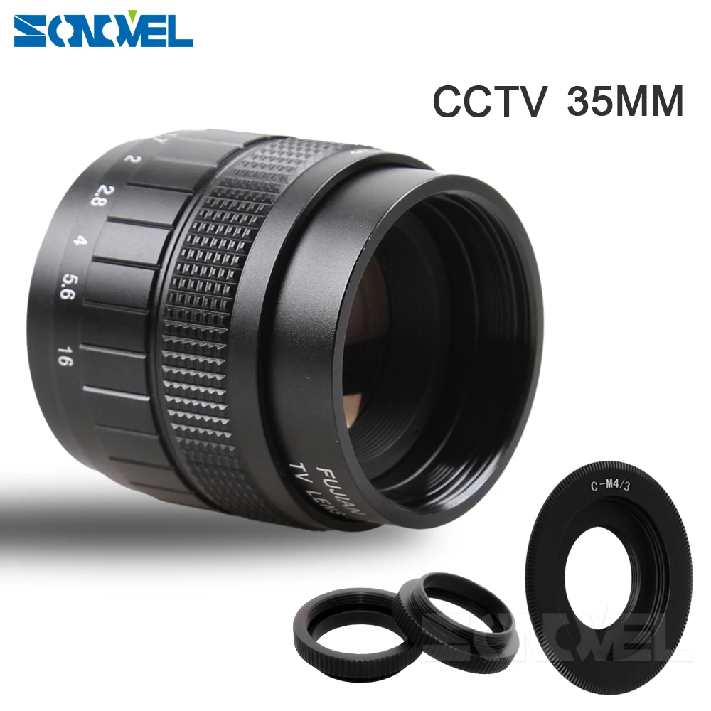Объектив FUJIAN 35 мм F1.7 CC TV Movie + Крепление C макрокольцо для Olympus Micro 4/3 EP3 EP5 EPL1 EPL2 EPL3 EPL5