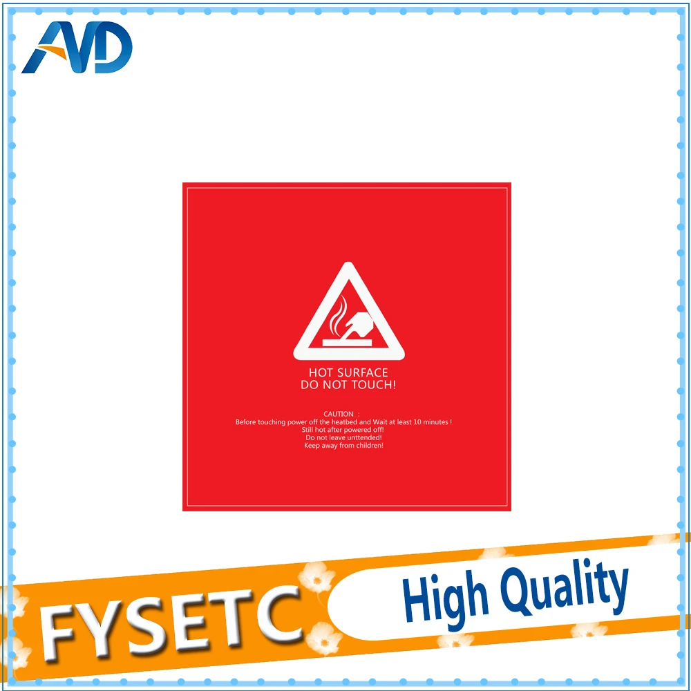 

5pcs New Arrival 214*214*0.5mm High Quality Red Heatbed Sticker 3D Printing Build Plate Tape for 3D Printer Heating Table
