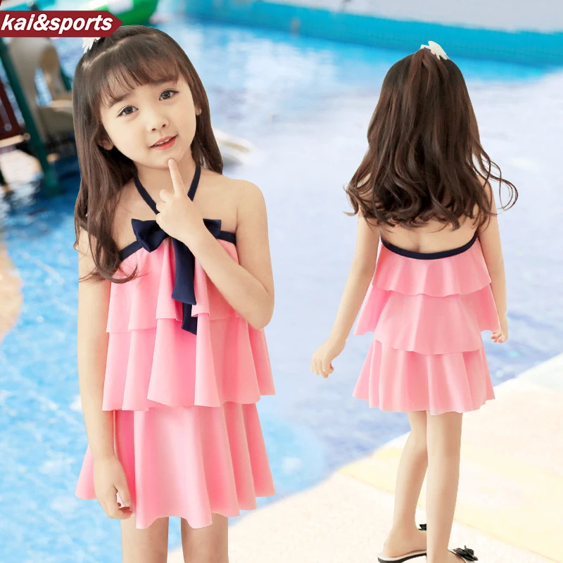 Детский купальник для девочек соединенная юбка принцессы купальные костюмы