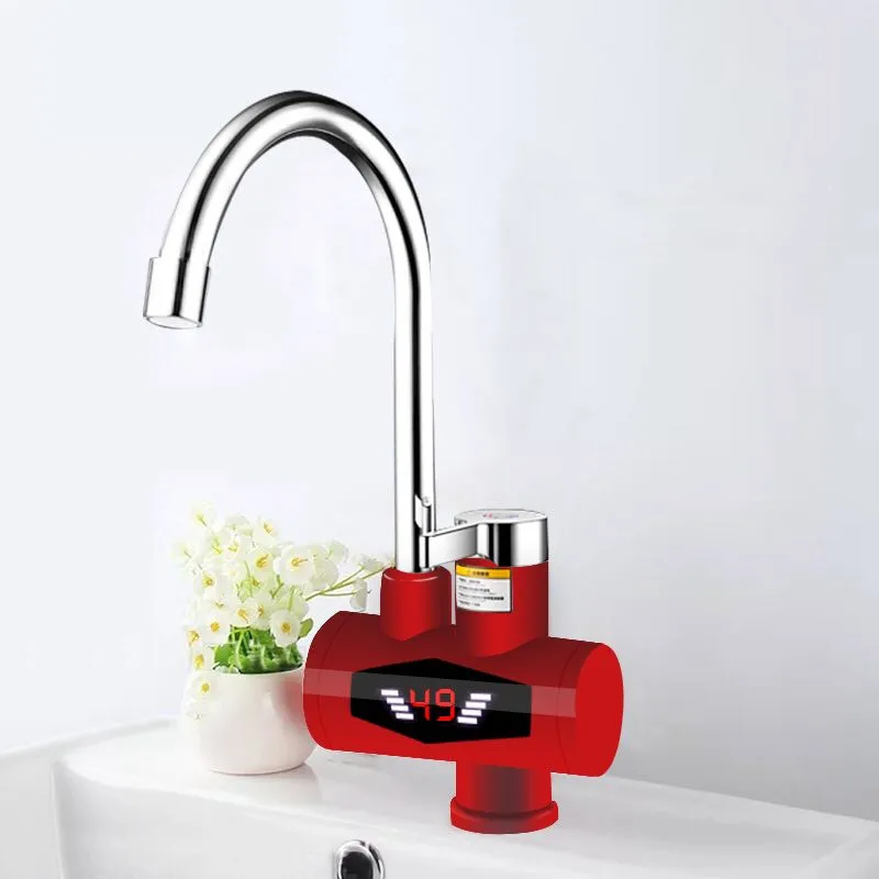 Электрический смеситель для воды RX 015 1X горячей с цифровым дисплеем быстрое