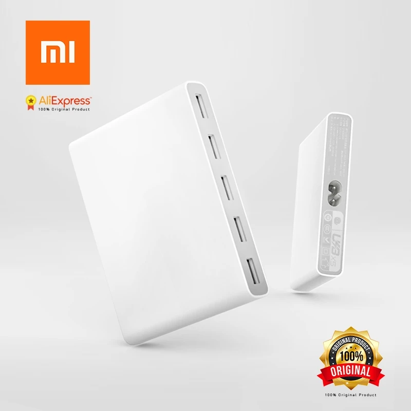 Xiaomi зарядная станция multi порт 5 гнездо USB адаптер QC2.0 быстрой зарядки кабель