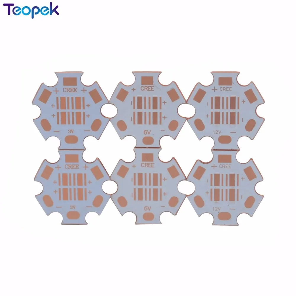 

10pcs 20MM led Coper PCB Board Led Heatsink Thermal Separation Led Lamp Base For 4D Cree XPE XTE XPG 3535 LED 12V/6V/3V