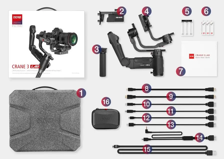 Zhiyun Crane 3 Lab 3-осевой ручной карданный Стабилизатор камеры Viatouch steadicam для dslr камер canon sony pk Crane 2