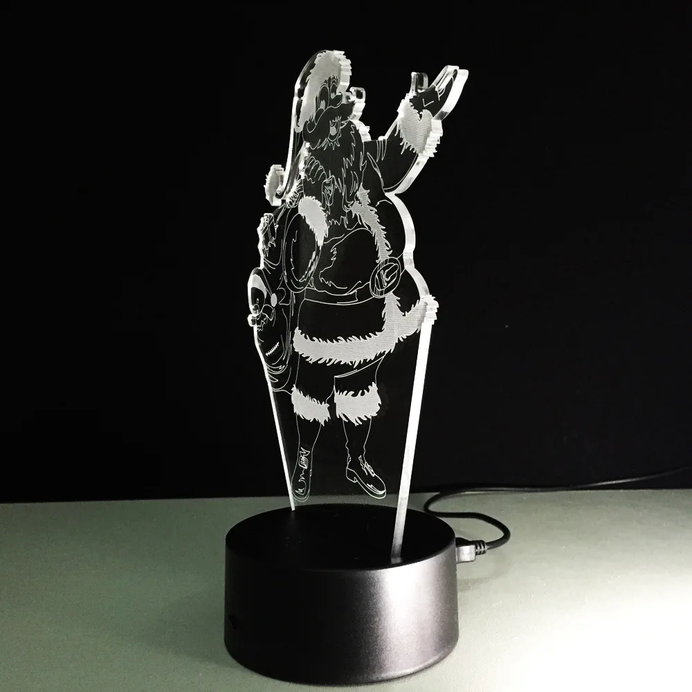 Usb Led беспроводная 3d лампа Рождественский подарок свет на батарейках мини для