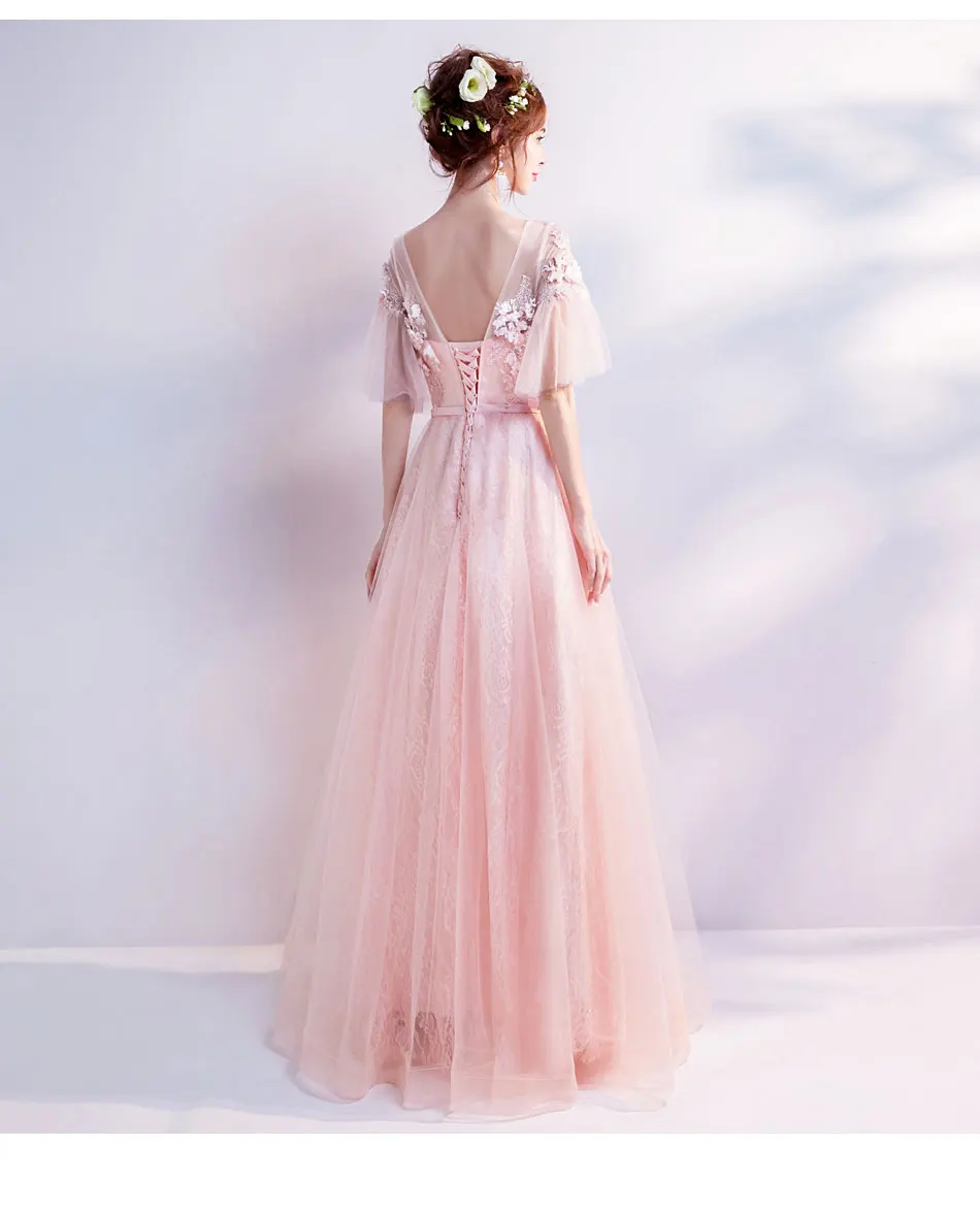 Распродажа Robe De Soiree, длинное вечернее платье с розовыми кристаллами и бисером, сексуальное прозрачное вечернее платье для невесты, банкета, выпускного вечера