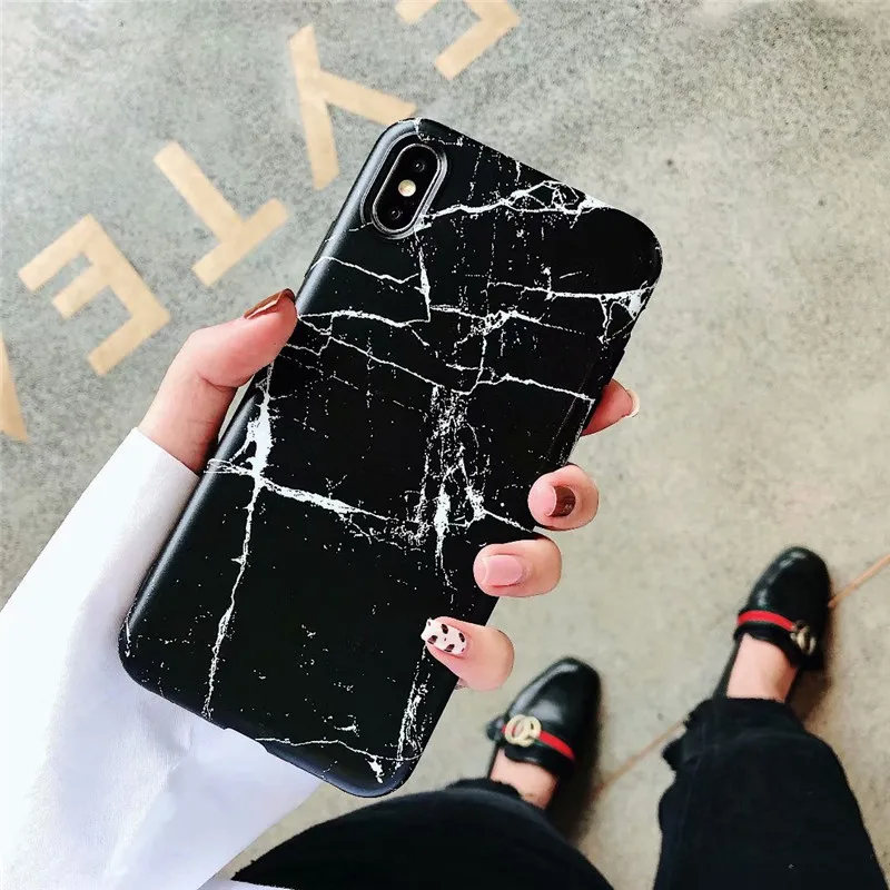 DISCASE модный мраморный чехол для телефона iphone 8 7 plus XS MAX XR матовый мягкий корпус 6 6s