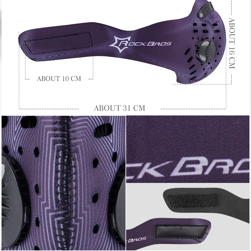 ROCKBROS Велоспортная велосипедная Анти Пылезащитная Маска Крышка Дышащий