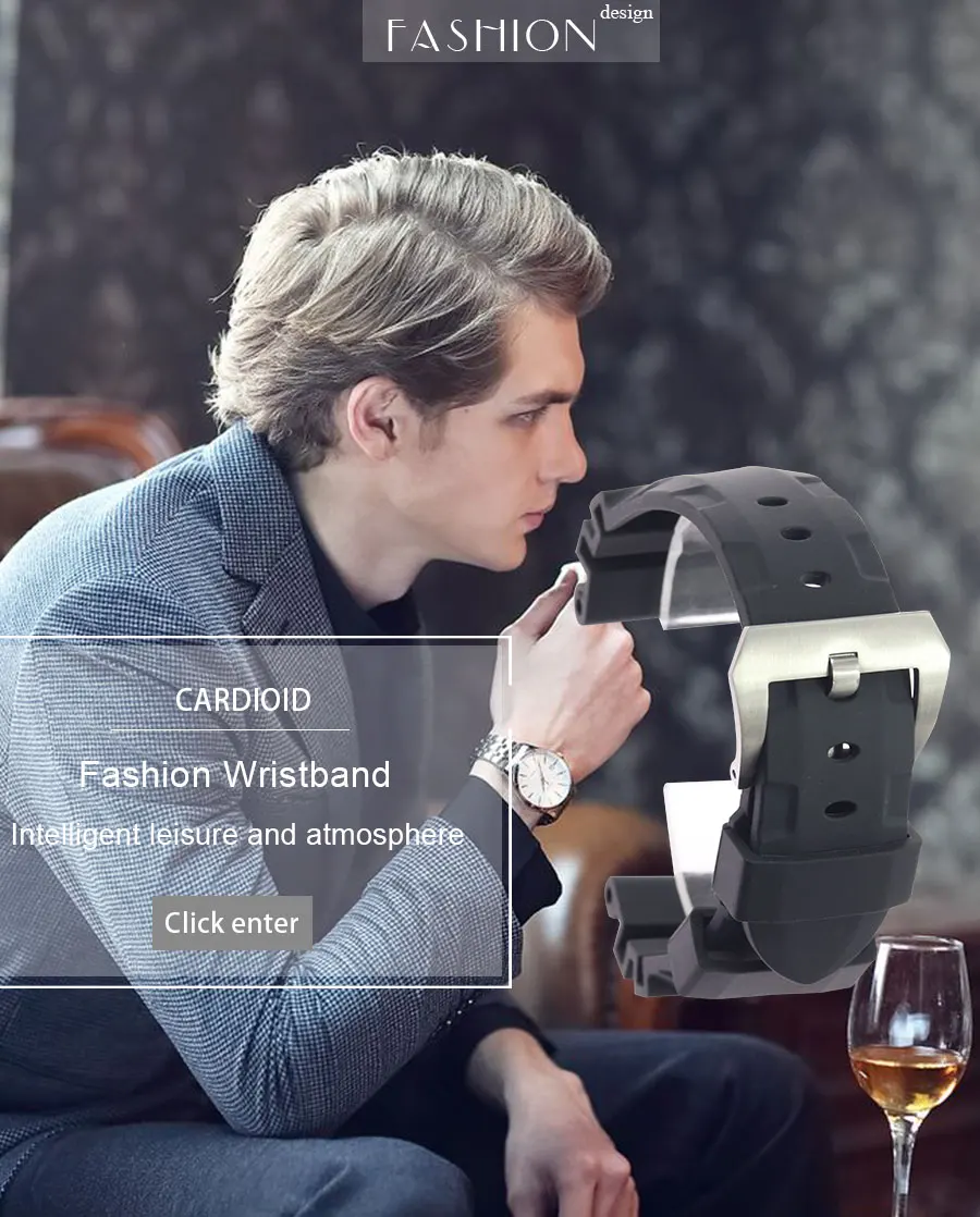 Силиконовый ремешок для часов PANERAI, 24 мм, 26 мм, сменный спортивный ремешок, браслет для погружной серии LUMINOR, аксессуары для часов