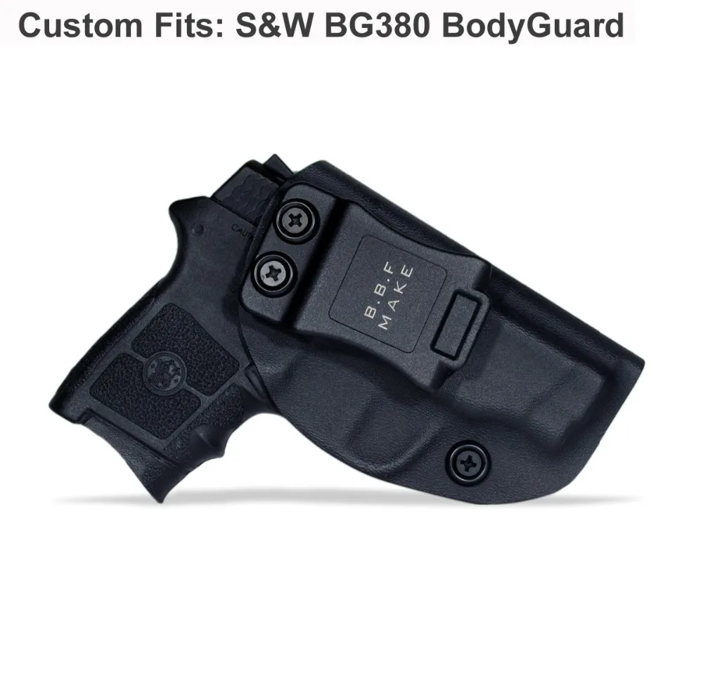 B.B.F Make IWB Тактический KYDEX пистолет-кобура: S& W M& P Bodyguard 380 лазерный BG380 внутри скрытого ношения кобура талии кейс для пистолета