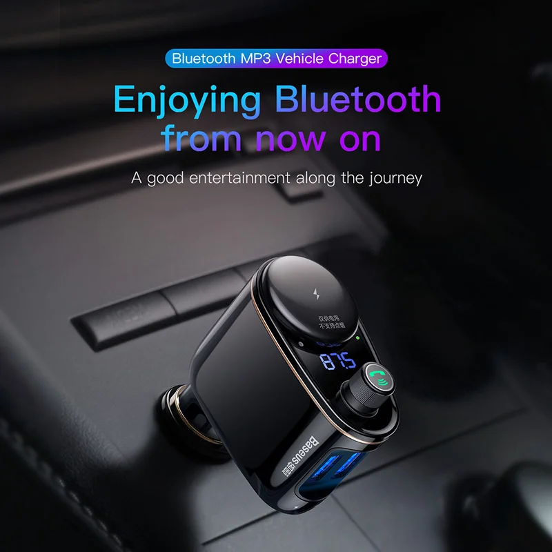 BASEUS Bluetooth MP3 автомобильное зарядное устройство аудио плеер Автомобильный