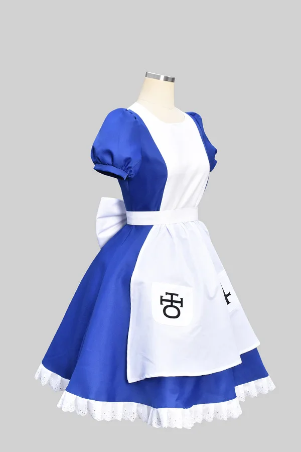 Игра Alice Madness Returns косплей костюм Хэллоуин Карнавальная Униформа синий платье