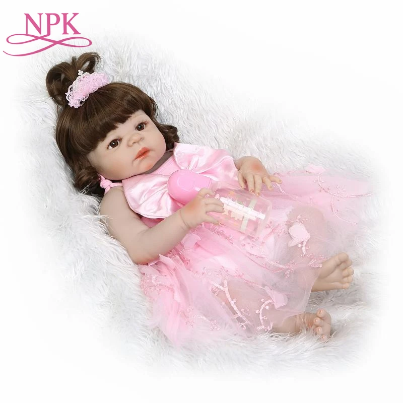 

NPK Bonecas Reborn 22inch full Silicone Vinyl Reborn Baby Dolls 55cm Newborn Lifelike Bebe Reborn Doll Girl's birthday gift