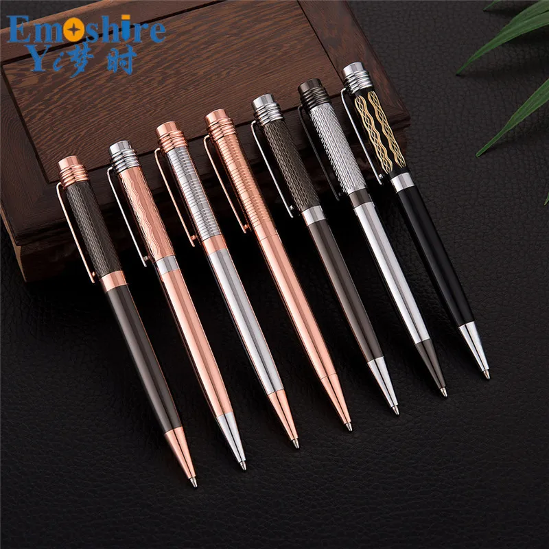 

Top Selling Metal Ballpoint Pen Deluxe Edition Business Stationery Pattern Engraving Nib Medium Ballpoint Pen New P588