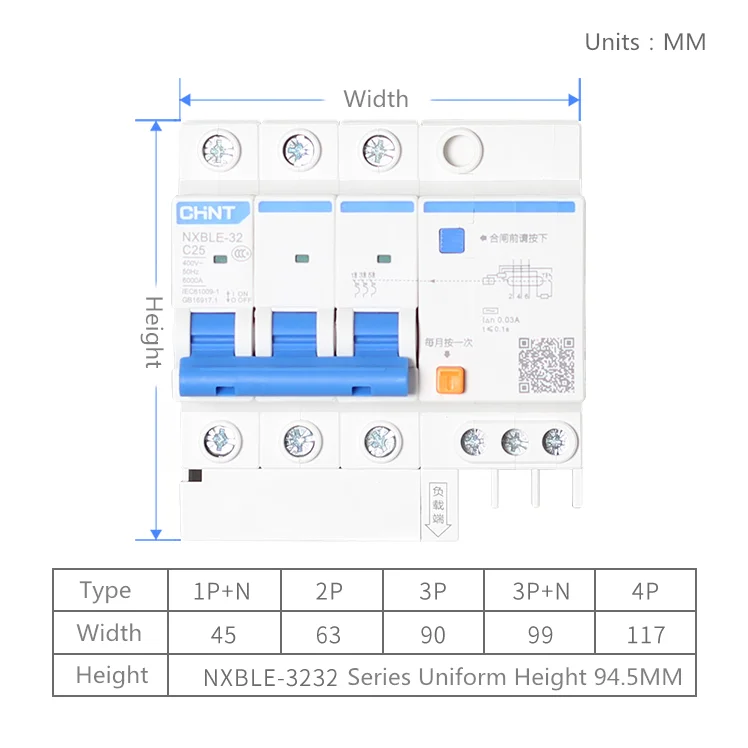 CHINT NXBLE-32 бытовой протектор утечки 1P+ N 6A/10A/16A/20A/25A/32A/40A/63A автоматический выключатель защита от электрического удара