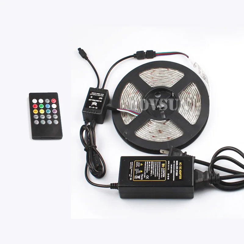 Светодиодный ленточный светильник RGB для музыки водонепроницаемый гибкий 5 М 5050
