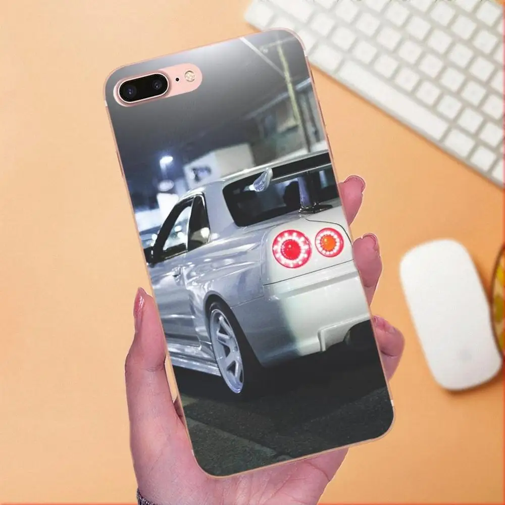 Чехлы из ТПУ для Nissan Skyline Gtr R34 чехлы Apple iPhone X XS Max XR 4 4S 5 5C 6 6S 7 8 Plus|Чехлы-накладки| |