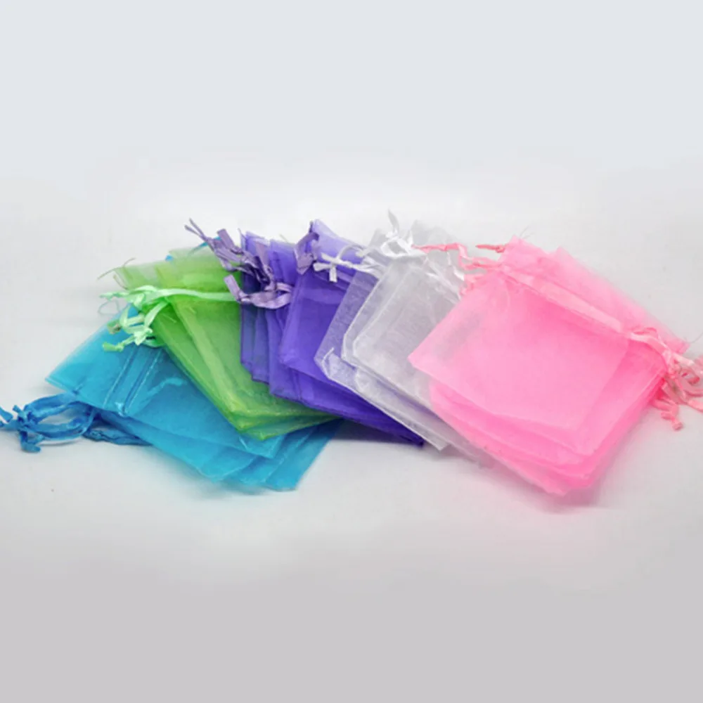 

Doreen Box hot- Gift pouch & bag mixed, organza, с рисунком, свадьба, 9x7 см. 100 шт (B07742)