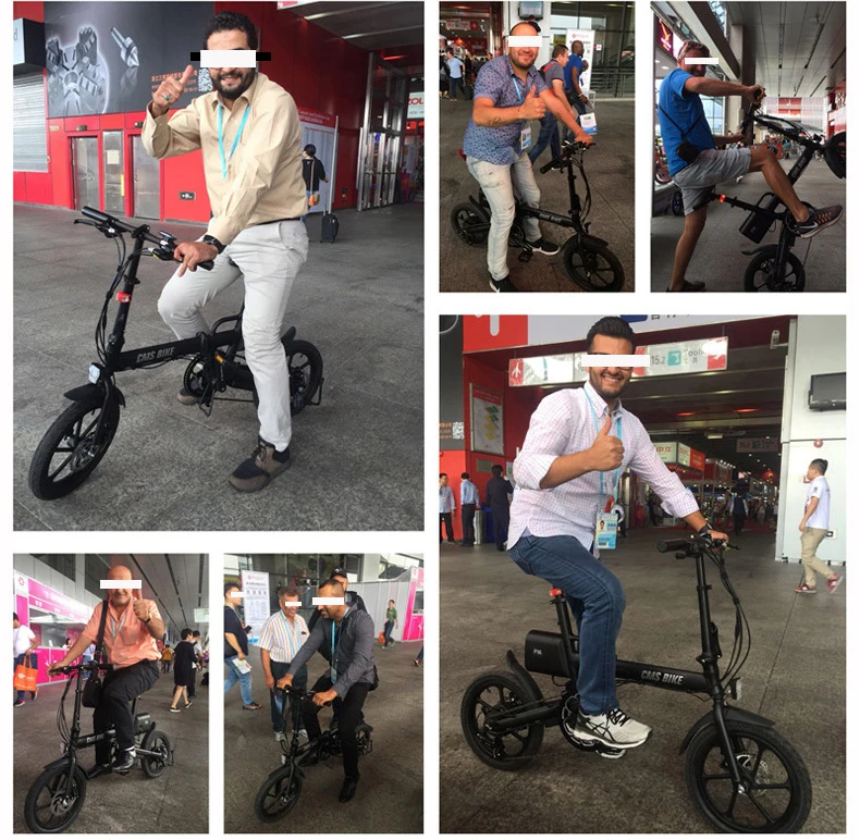 Складная литиевая батарея электрического велосипеда город ebike 16 дюймов 36V250W Мотор велосипед