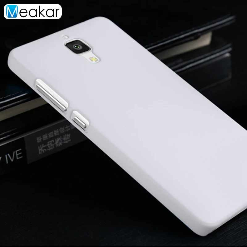 white Матовый пластиковый чехол для Xiao mi 4 чехол для Xiao mi 4 mi 4 Lte чехол-лента на заднюю панель - Цвет: white