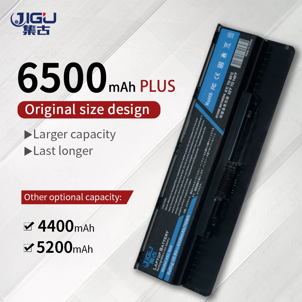 

JIGU 6CELLS Laptop Battery For ASUS N46 N46V N46VJ N46VM N46VZ N56 N56D N56V N56VJ N76 N76V , A31-N56 A32-N56 A33-N56