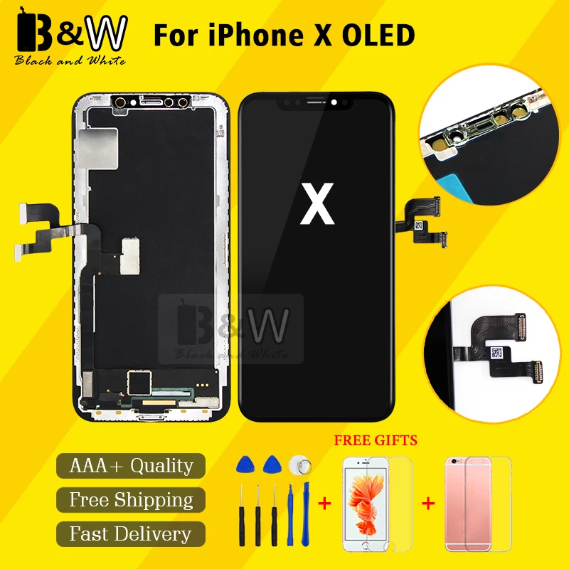 20 шт./лот высокое качество AAA LCD Замена 5 8 ''дюймов для iPhone X ЖК дисплей с