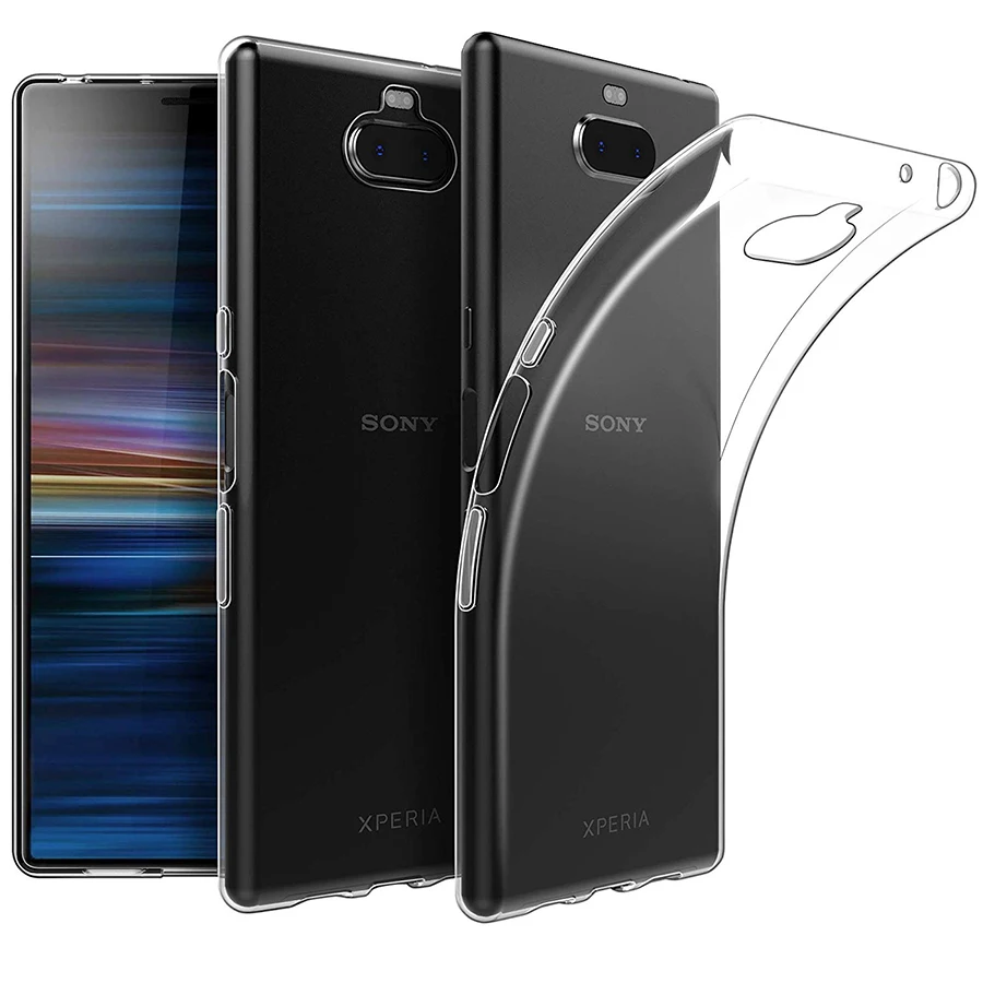 Мягкий прозрачный ТПУ чехол для Sony Xperia 1 10 XZ XZ1 XZ2 Compact XZs XZ3 Premium XA XA1 Plus XA2 ультра