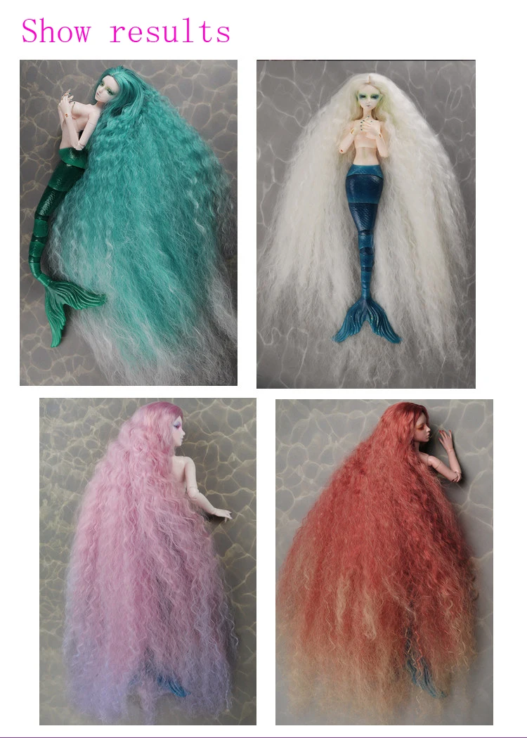 Кукольные парики 15 см * 100 для куклы 1/3 1/4 bjd/sd пушистые волосы коричневые хаки