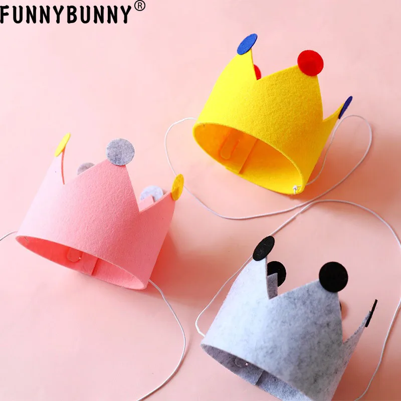 FUNNYBUNNY/утолщенная фетровая шляпа с короной для вечеринки детская шапка на день