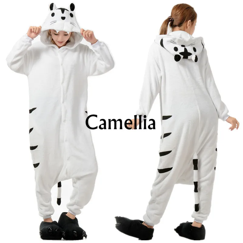 Комбинезон унисекс с белым тигром для взрослых и женщин костюм косплея мохана