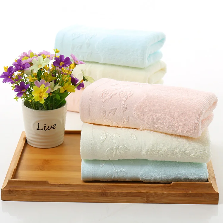 Полотенце 32 нити жаккардовое кружевное розовое Хлопковое полотенце|cotton towel|rose
