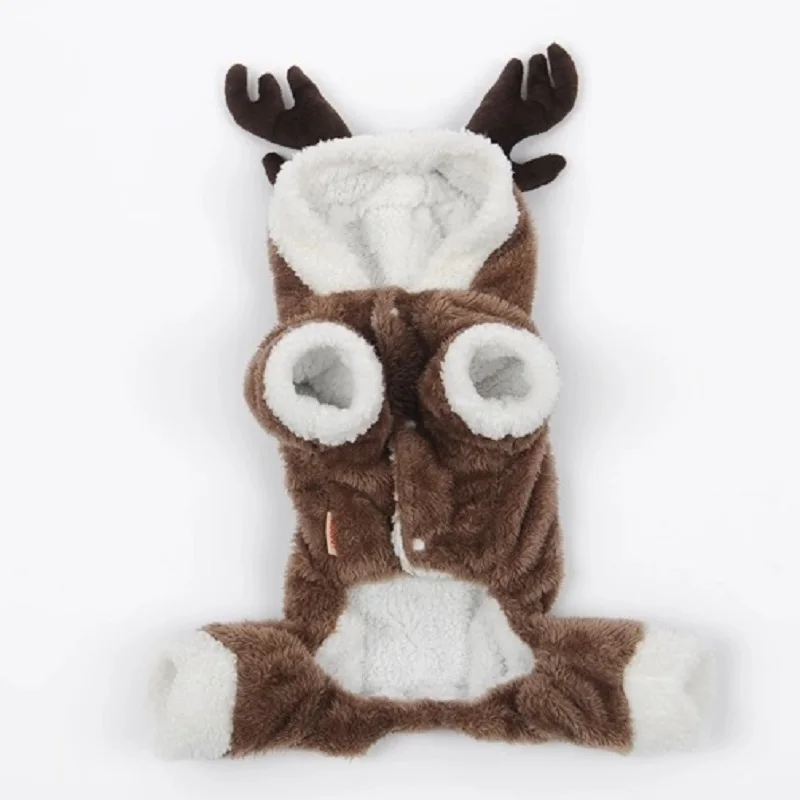 Рождественский костюм для собаки комбинезон пальто щенка куртка чихуахуа одежда