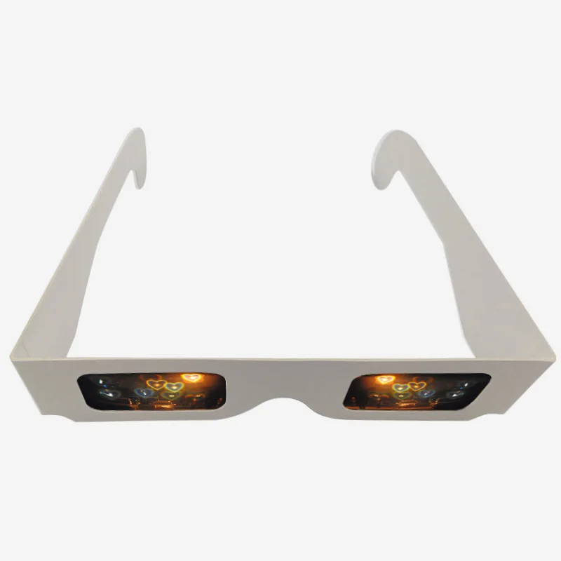 Очки дифракции с люминесцентным сердцем очки 3D эффектом прозрачные линзы белая